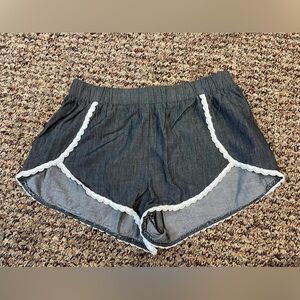 NWOT Black/charcoal and White Fabric Shorts, Size Small
